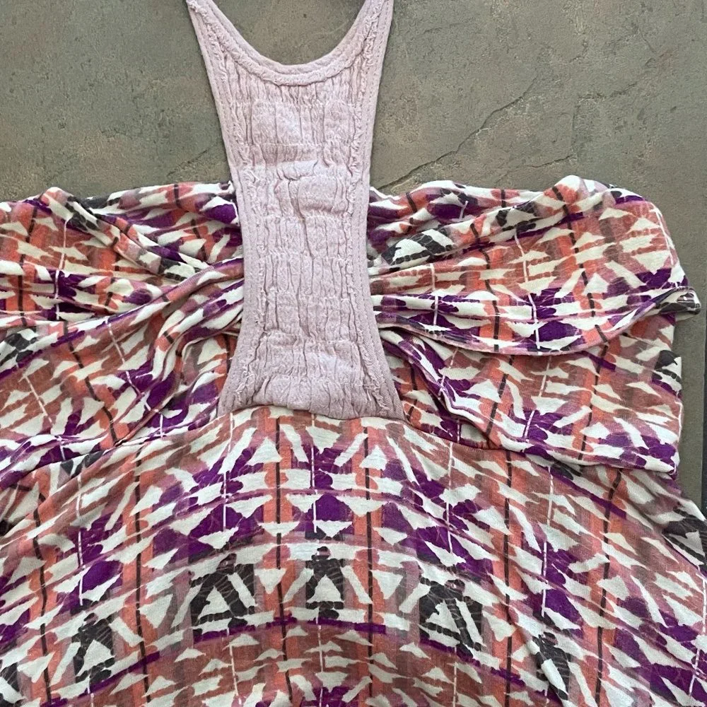 Free People Asymmetrical , Tiered Babydoll Halter Top